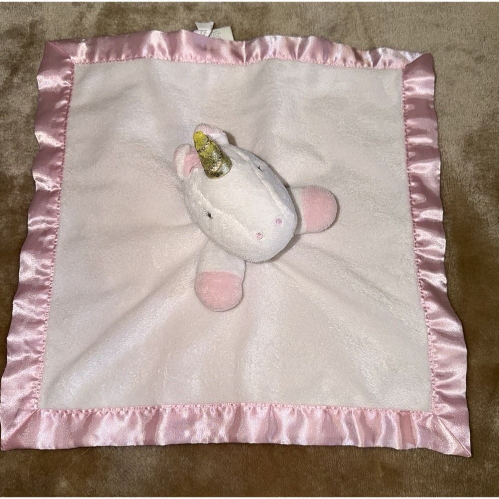 Cloud Island Lovey Security Blanket Unicorn White Pink Soft